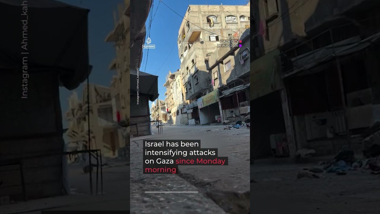 Israel attacks desalination plant and mosque in Gaza | AJ #shorts