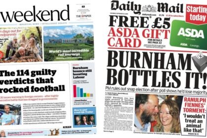 The Papers: 'Verdicts that rocked football' and 'Burnham bottles it'
