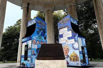 Anti-Trump crusaders put up new video game display in DC to mock president’s Greenland hopes