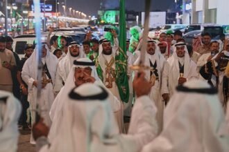 Crowds celebrate Saudi National Day with flags, performances and military parade