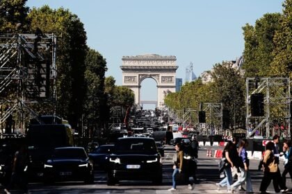 Bikes removed, streets taped off as Paris welcomes Pope Leo XIV