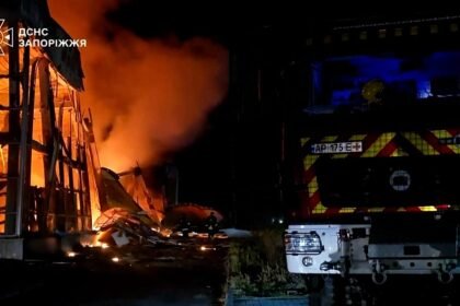 Russian drones devastate shopping mall in Zaporizhzhia city