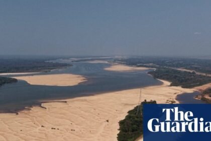 Drone footage shows severe drought hitting Brazil’s northern river – video