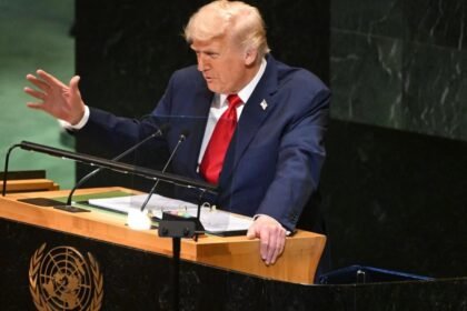 American power, AI and a walkout - key moments from Trump's UN speech