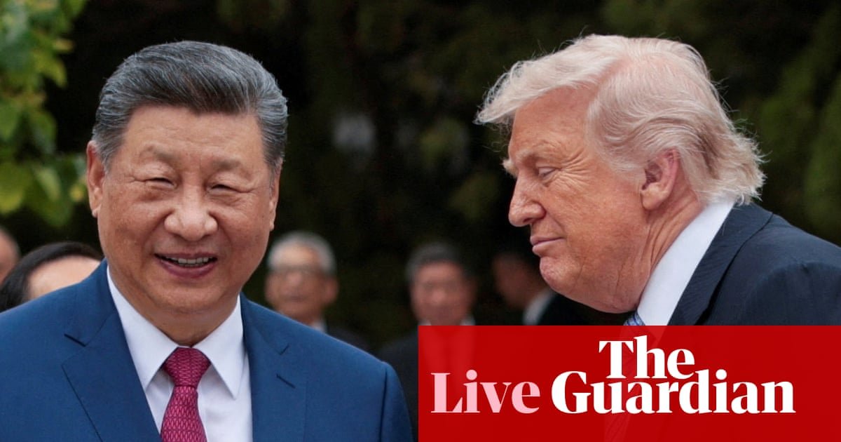 Trump to meet China’s Xi as Congress mulls bill banning artificial superintelligence – US politics live