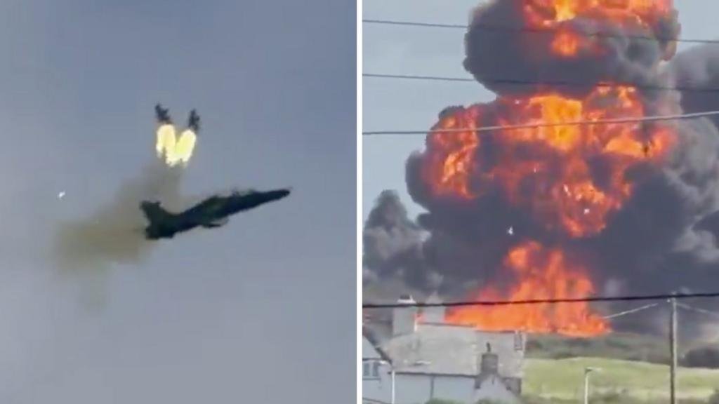What we know after video shows moment of RAF training jet crash