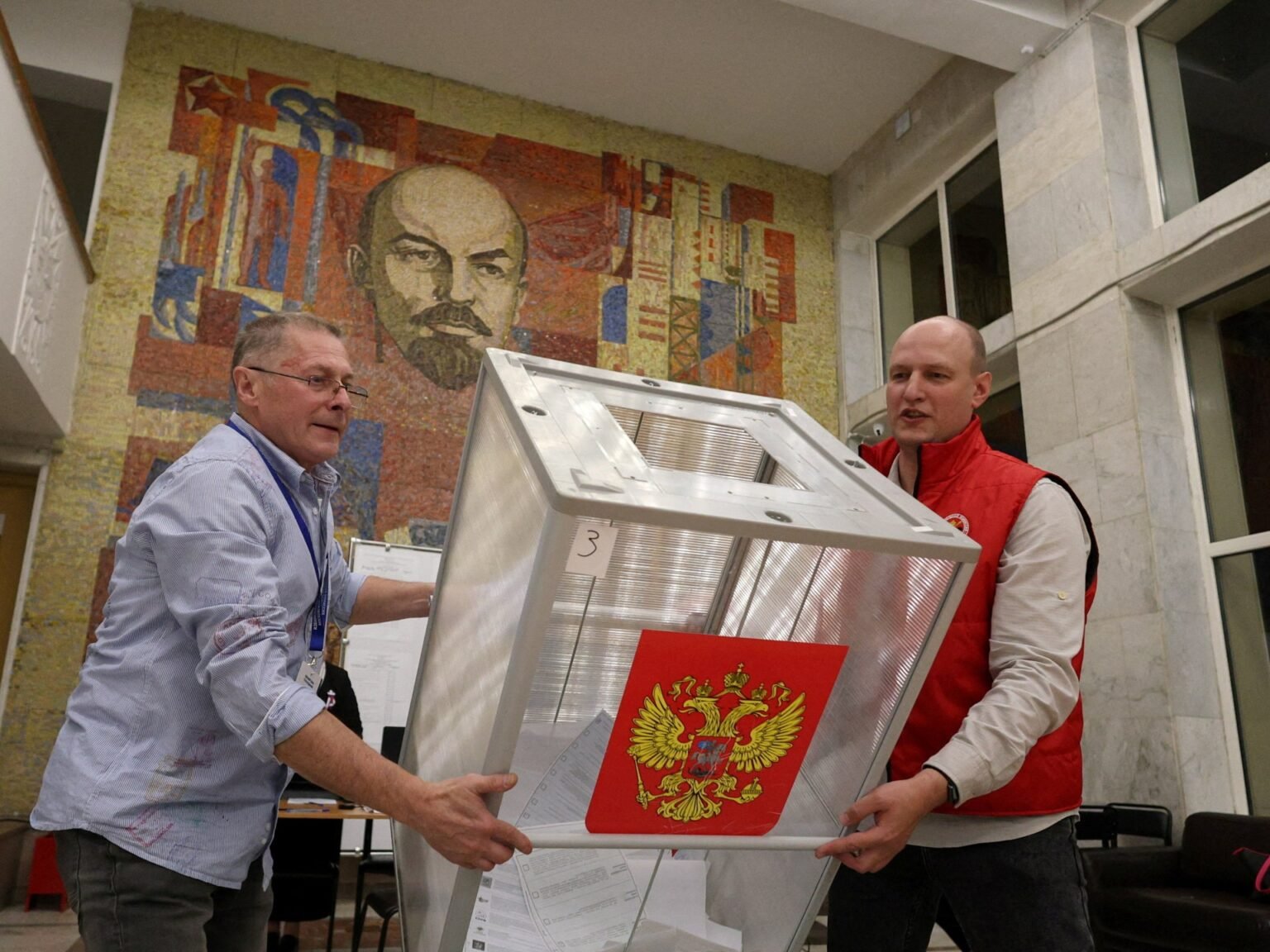 Polls close in Russian wartime election with ruling party set to dominate