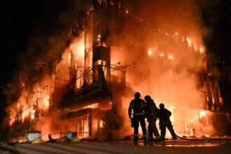 Ukraine-Russia war latest: Kremlin vows response after Ukrainian drone strikes during Putin’s sham election