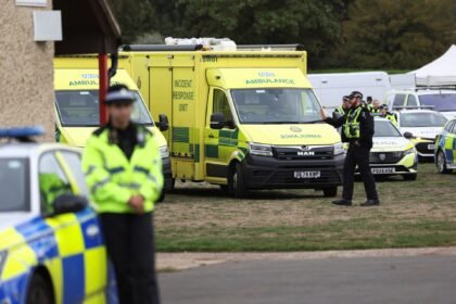 UK police evacuate homes near airbase used by US