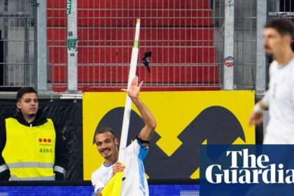 Israel’s Saied Abu Farchi sent off for gun gesture celebration in defeat by Austria