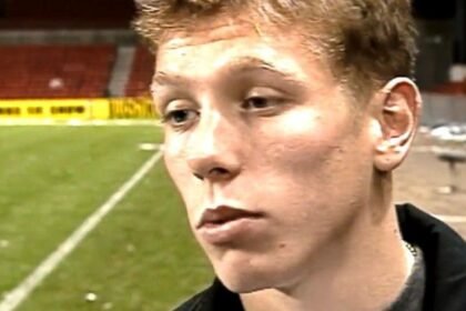 Bellamy scores 1998 winner for Wales against Denmark