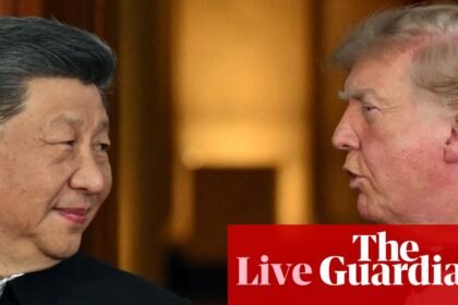 US politics live: Trump to wrap up Xi summit with a tour of US archives
