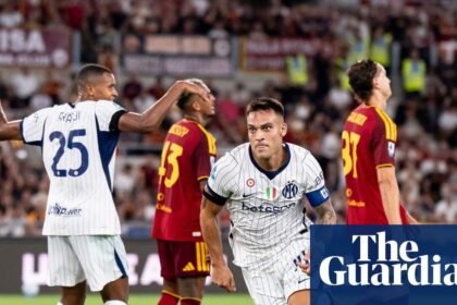European football: Martínez double gives Inter comeback draw at Roma
