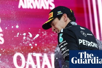 George Russell holds off Max Verstappen to win crash-filled F1 Azerbaijan GP