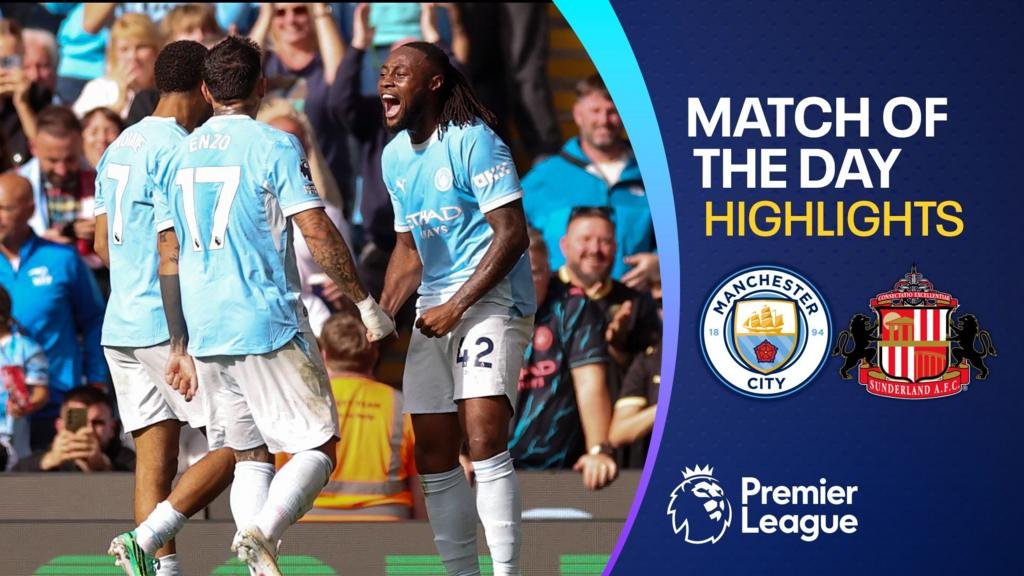 Man City beat Sunderland in eight-goal thriller to go three points clear