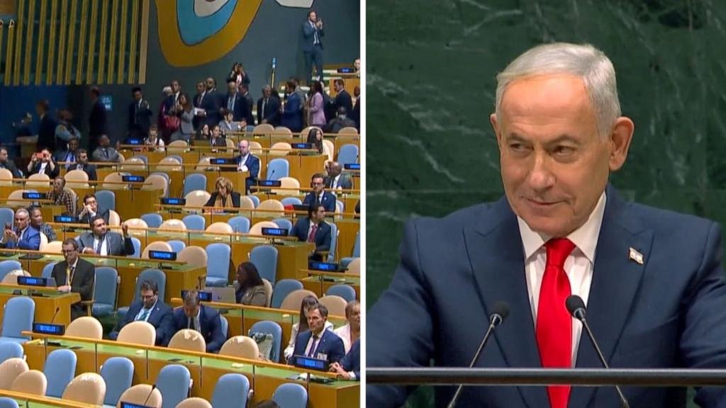 Watch: UN delegates walk out of Netanyahu speech