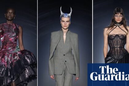 McQueen comes home to happy, dark place at London fashion week