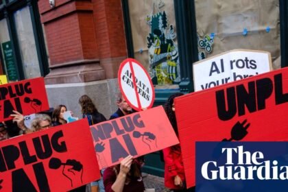 Climate protesters say tech companies, not AI, are the real ‘danger to humankind’ – and the planet