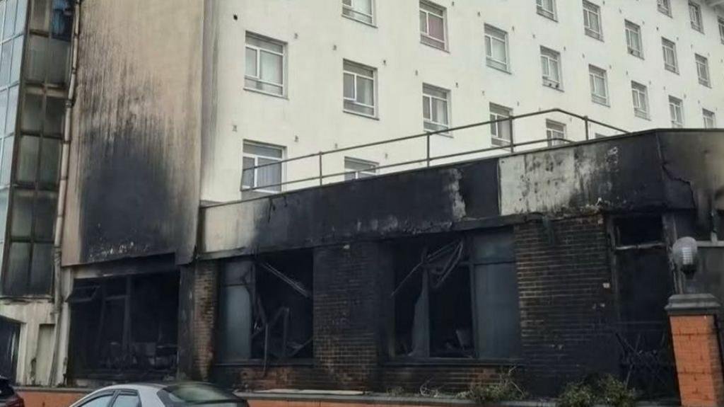 Homes evacuated over fears fire at seaside hotel weakened building's structure