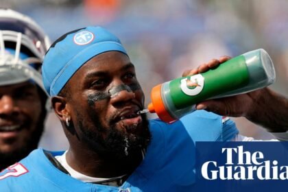 ‘I needed an IV’: shoes melt as turf temperature reaches 157F in Eagles-Titans game