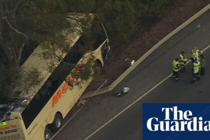 Man dead and multiple people injured after bus collides with two cars in Victoria