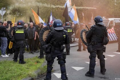 Dutch police disperse violent far-right protest in The Hague