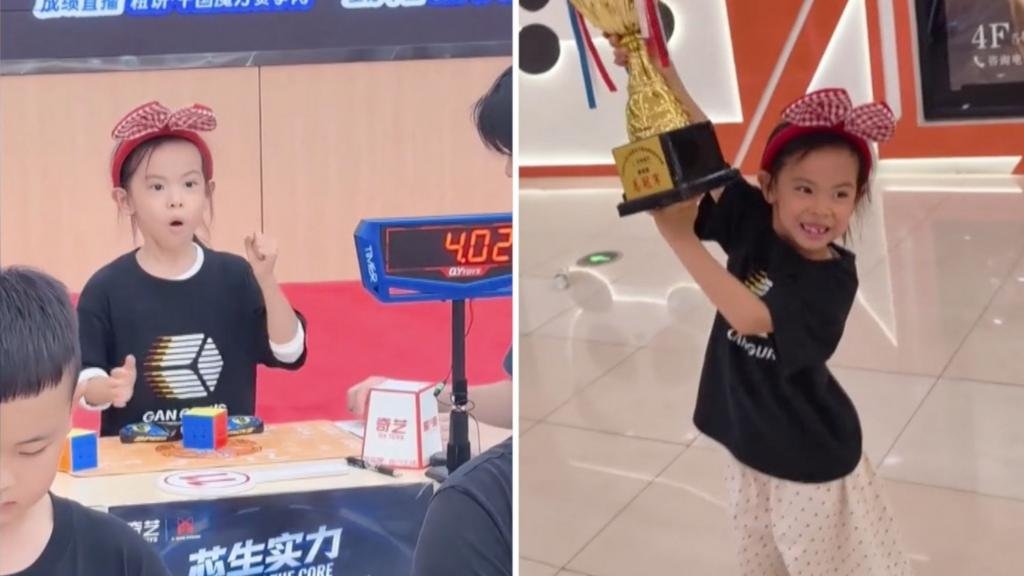 Watch: Six-year-old girl from China sets new Rubik's Cube world record