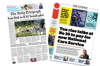 The Papers: 'Iran link to RAF bomb plot' and 'Tax rise talks at No 10'
