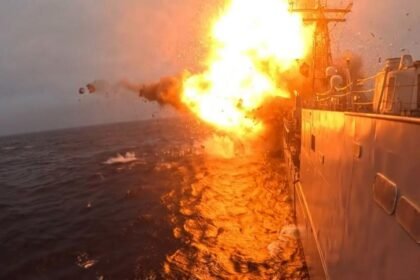 Watch: 'Ship buster' missiles sink old US warship in live fire training off Scotland