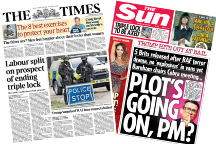 The Papers: 'Labour split on triple lock' and 'Plot's going on, PM?'