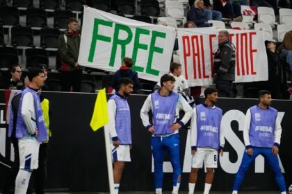 Israel’s Abu Farchi sent off for gun celebration in Nations League match