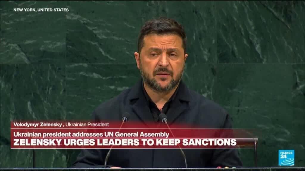 REPLAY: Ukrainian President Zelensky addresses the UN General Assembly