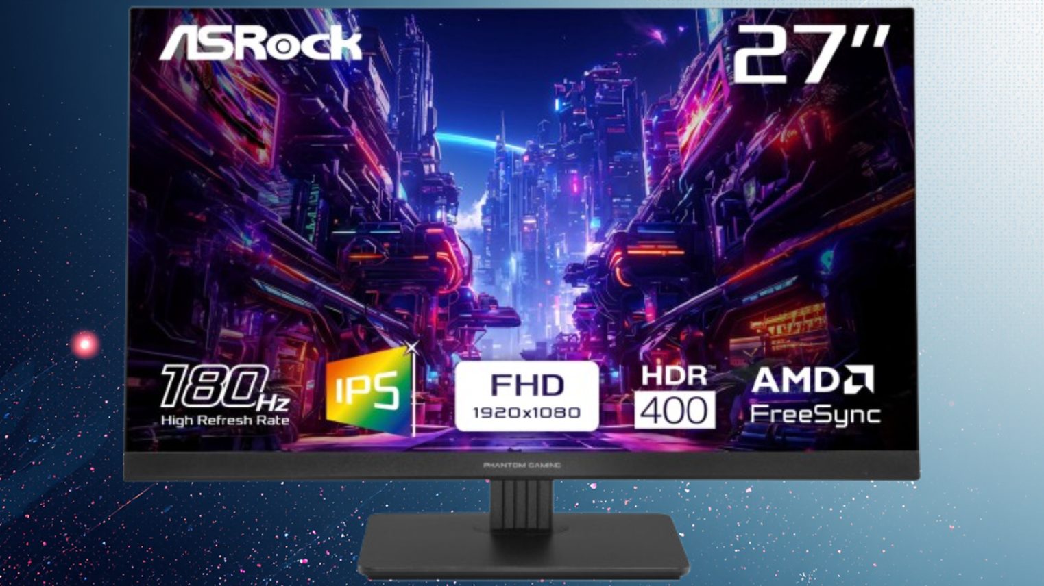 Improve your gaming experience with this 27-inch ASRock FHD 180Hz gaming monitor that’s at an all-time low of just $96 —  quality IPS panel with AMD Freesync, HDR400, and 1ms response time is 40% off