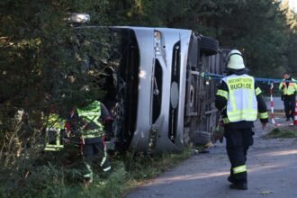 Two dead after tourist bus overturns on way to Germany’s Oktoberfest