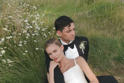 This Model Bride Wore Danielle Frankel With Cowboy Boots for Her Rural Idaho Wedding