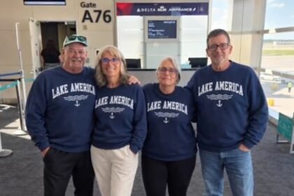 CEO loses job over viral photo of family in ‘Lake America’ sweatshirts