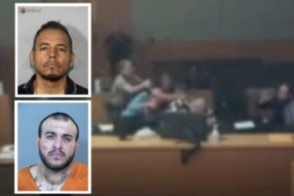Father-in-law of murder victim attacks killer in middle of sentencing hearing