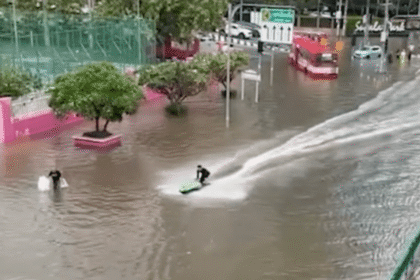 Thai police arrest jet skier after joyride through flooded Bangkok streets