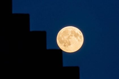 Your pictures of the Harvest Moon shimmering across the UK sky