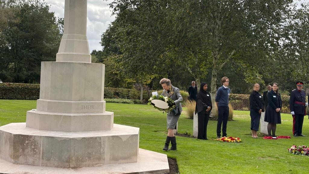 Princess Anne opens history centre at German war cemetery in UK