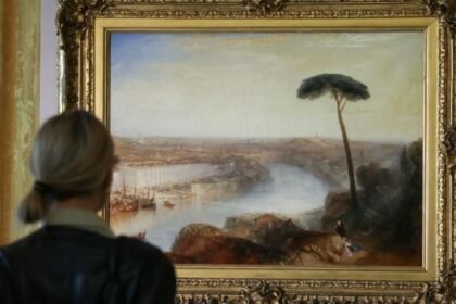 Close-up look at Turner's '£50m' Rome painting on show in the city