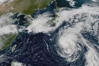 Watch: Timelapse shows typhoon barrelling towards Japan