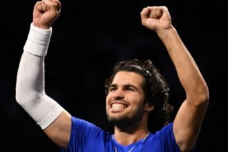 Alcaraz wins after saving match points as Europe lead Laver Cup
