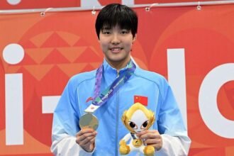 Yu, 13, wins record-breaking first major gold medal