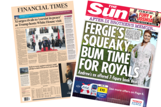 The Papers: 'Xi urges rivals to coexist in peace' and 'It's on at last'