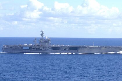 2 U.S. aviators eject landing plane on carrier off Virginia and 4 sailors hurt