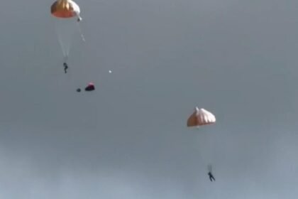 British Royal Air Force jet crashes in Wales during training, narrowly missing buildings