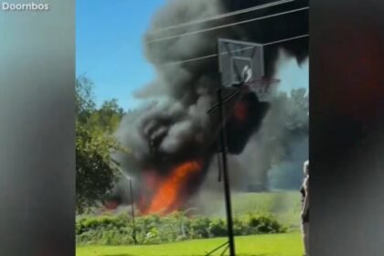 F-16 pilot's narrow escape before fiery plane crash