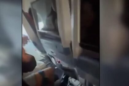 Witness video shows chaos inside Israel-bound plane before emergency landing