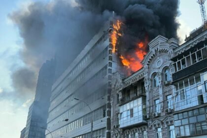 Russia blasts Ukraine with rare daytime drone strike